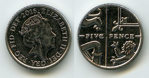Reino Unido - Pence 5 - 2016