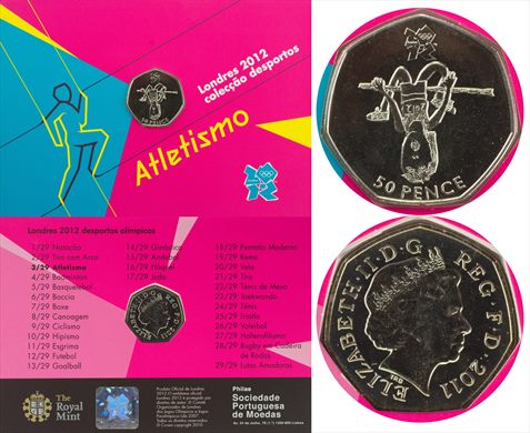 Reino Unido - Pence 50 - 2011 Atletismo