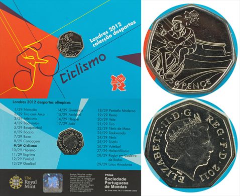 Reino Unido - Pence 50 - 2011 Ciclismo