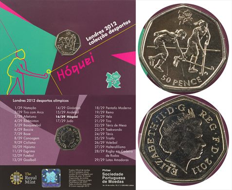 Reino Unido - Pence 50 - 2011 Hoquei
