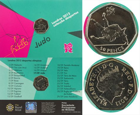 Reino Unido - Pence 50 - 2011 Judo