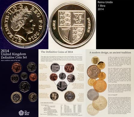 Reino Unido - pound 1 - 2014 (2014 Coin Set)