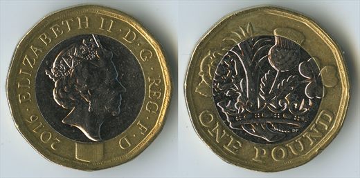 Reino Unido - Pound 1 - 2016
