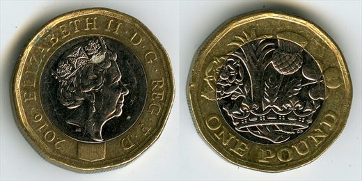 Reino Unido - Pound 1 - 2016 (JC)