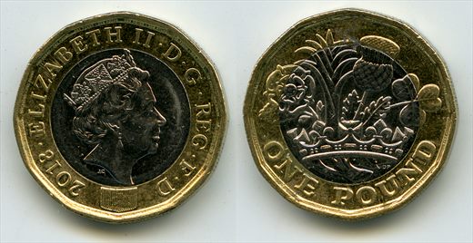 Reino Unido - Pound 1 - 2018