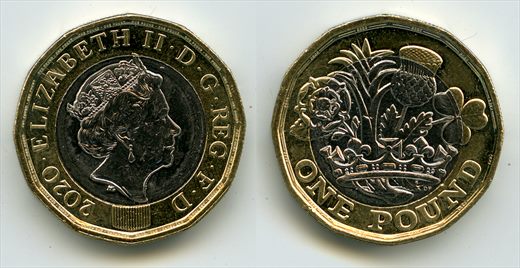 Reino Unido - Pound 1 - 2020