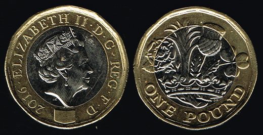 Reino Unido - Pound 1 - 2016