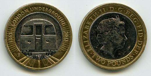 Reino Unido - Pound 2 - 2013 London Underground 1863