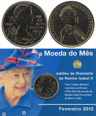 Reino Unido - Pound 5 - 2012 (Moeda do Mes Fevereiro 2012)