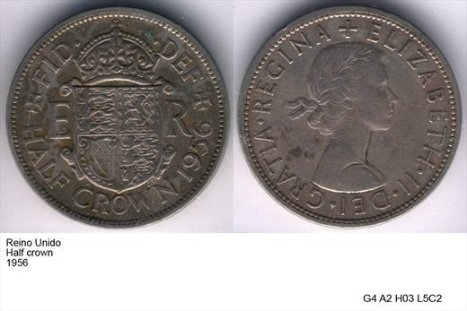 Reino Unido - Half Crown - 1956 - G4 A2 H03 L5C2