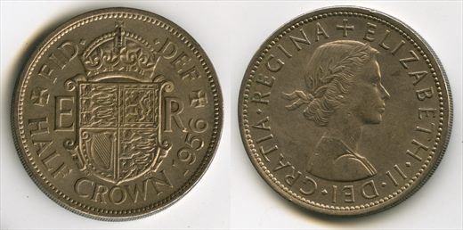 Reino Unido - Half Crown - 1956
