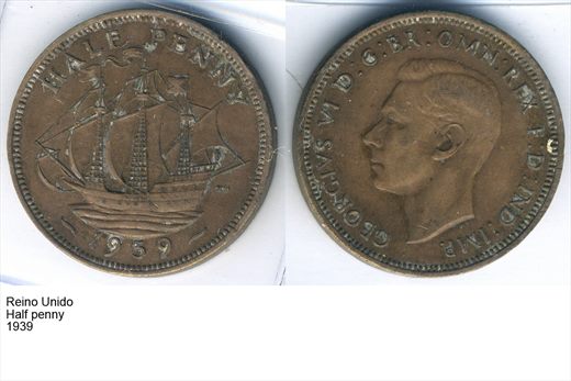 Reino Unido - Half Penny - 1939 - G5 A2 H05