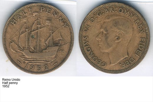 Reino Unido - Half Penny - 1952 - G5 A2 H05 L1C4