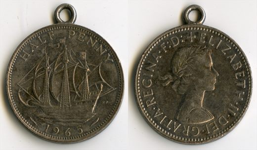 Reino Unido - Half penny - 1965
