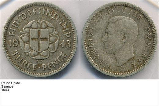 Reino Unido - Pence 3 - 1943 - G6 A2 H06 L7C3