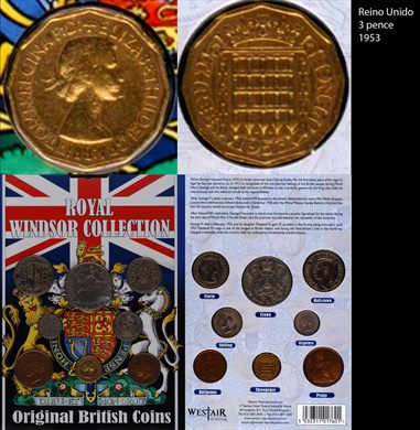 Reino Unido - pence 3 - 1953 (Royal Windsor Collection)