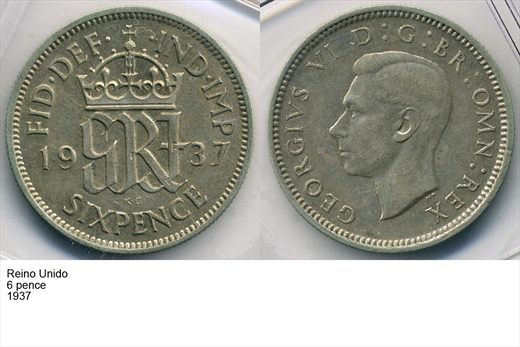 Reino Unido - Pence 6 - 1937 - G6 A2 H06 L3C4
