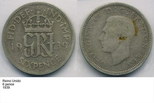 Reino Unido - Pence 6 - 1939 - G6 A2 H06 L3C5