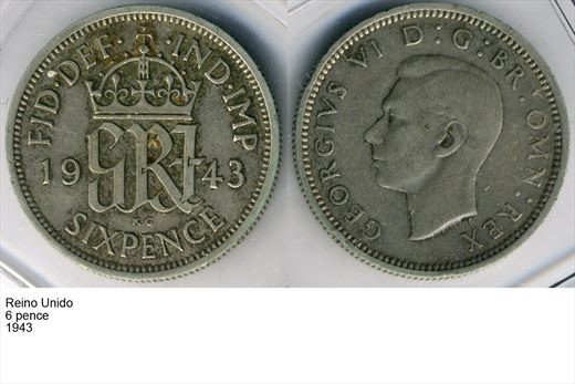 Reino Unido - Pence 6 - 1943 - G6 A2 H06 L4C2