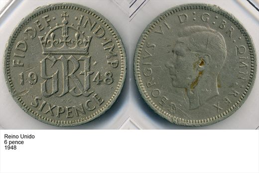 Reino Unido - Pence 6 - 1948 - G6 A2 H06 L4C4