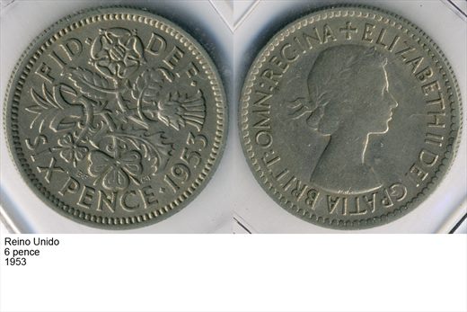 Reino Unido - Pence 6 - 1953 - G6 A2 H06 L4C6