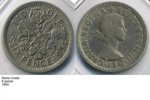 Reino Unido - Pence 6 - 1954 - G6 A2 H06 L5C1