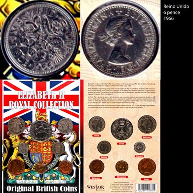 Reino Unido - pence 6 - 1966 (Elizabeth II Royal Collection)
