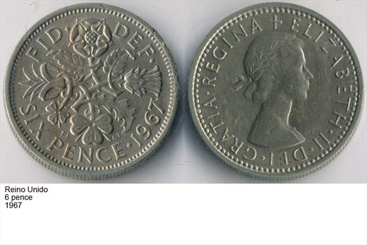 Reino Unido - Pence 6 - 1967 - G6 A2 H06 L6C1