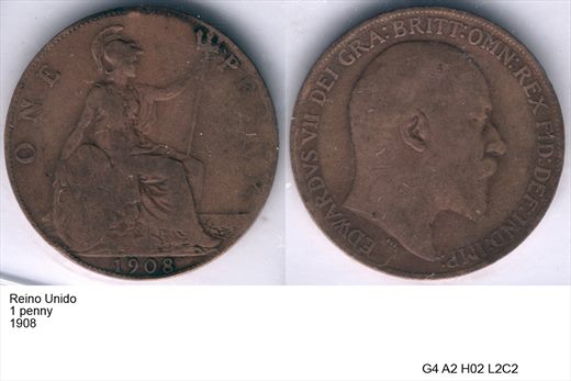 Reino Unido - Penny 1 - 1908 - G4 A2 H02 L2C2