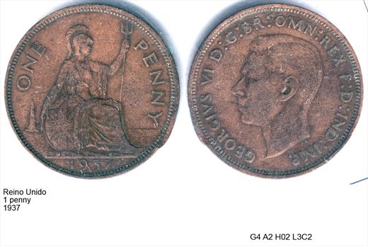 Reino Unido - Penny 1 - 1937 - G4 A2 H02 L3C2