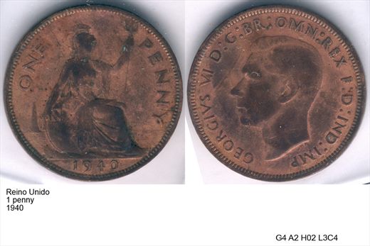 Reino Unido - Penny 1 - 1940 - G4 A2 H02 L3C4