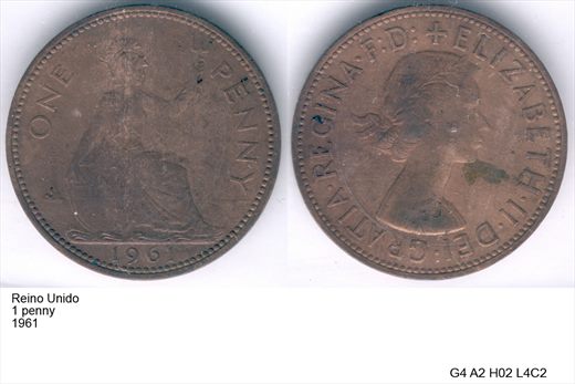 Reino Unido - Penny 1 - 1961 - G4 A2 H02 L4C2