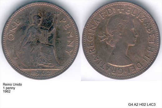 Reino Unido - Penny 1 - 1962 - G4 A2 H02 L4C3