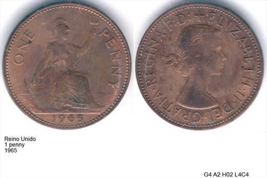 Reino Unido - Penny 1 - 1965 - G4 A2 H02 L4C4