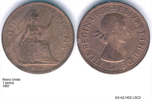 Reino Unido - Penny 1 - 1967 - G4 A2 H02 L5C2