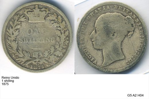 Reino Unido - Shilling 1 - 1875 - G5 A2 H04 L1C3