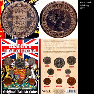 Reino Unido - shilling 1 - 1957 (Elizabeth II Royal Collection)