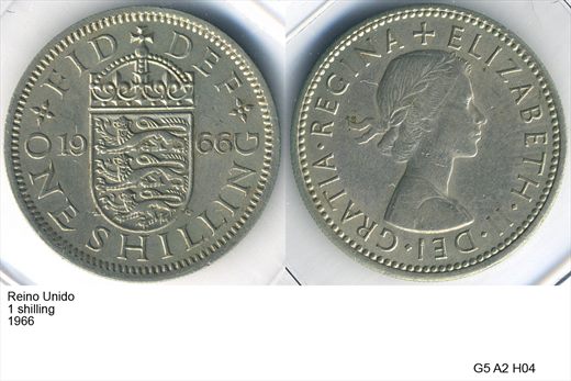 Reino Unido - Shilling 1 - 1966 - G5 A2 H04 L3C3