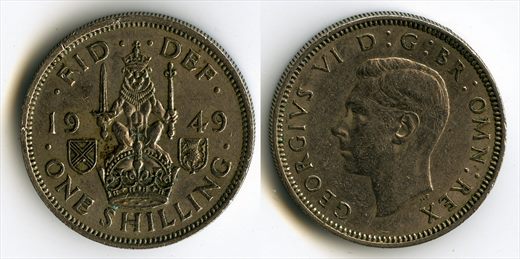 Reino Unido - Shilling 1 - 1949