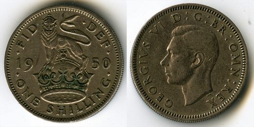 Reino Unido - Shilling 1 - 1950