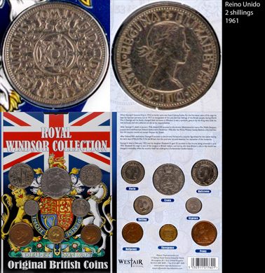 Reino Unido - shilling 2 - 1961 (Royal Windsor Collection)