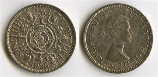 Reino Unido - Shilling 2 - 1956