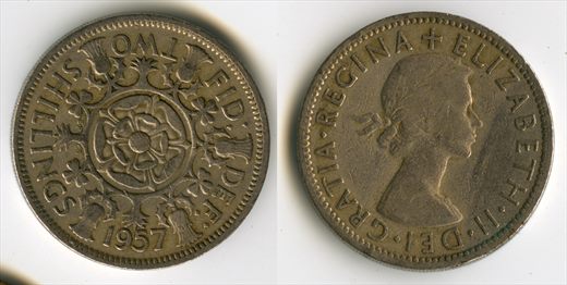 Reino Unido - Shilling 2 - 1957