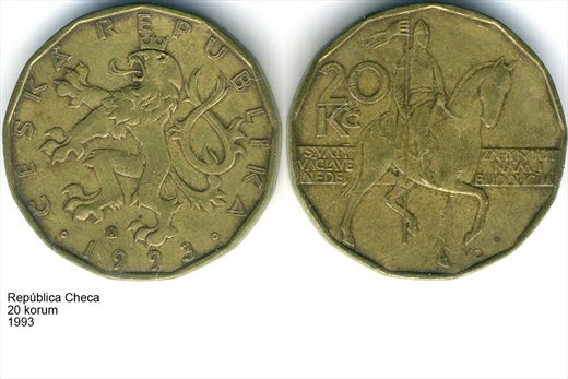 Republica Checa - Koruna 20 - 1993 - G5 A3 H01 L3C2