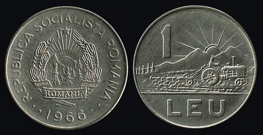 Romenia - Leu 1 - 1966