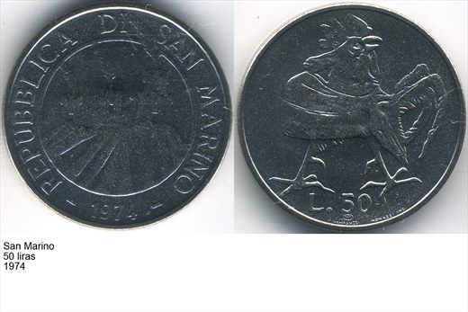 San Marino - Lira 50 - 1974 - G5 A3 H03 L5C4