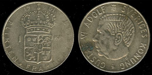 Suecia - Corona 1 - 1961
