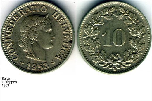 Suica - Rappen 10 - 1953 - G6 A3 H01 L4C2