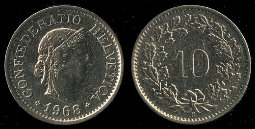 Suica - Rappen 10 - 1968