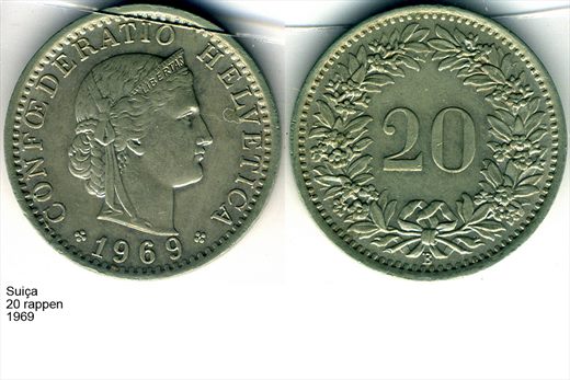 Suica - Rappen 20 - 1969 - G6 A3 H01 L3C3